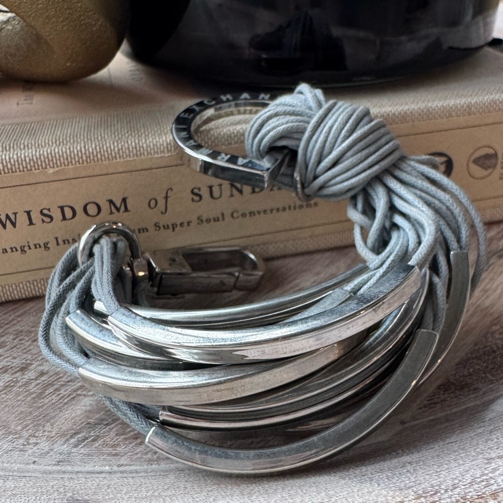 Armani Exchange Silver and Gray Women's Bracelet